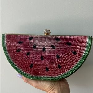 Sparkly Crystal Watermelon Clutch Bag